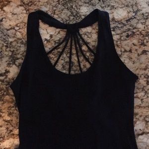 Guess Black bodycon dress NWT cage back SZ S